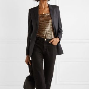 ALICE + OLIVIA Harmon Chain Mail Drapey Camisole